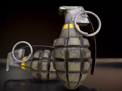 Mk2 Grenade Free low-poly 3D model