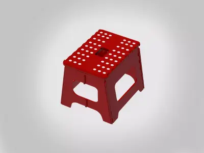 Circus Bench Low-poly 3D model
