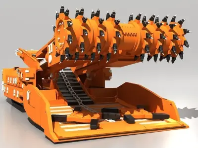 Continuous Miner 3D model
