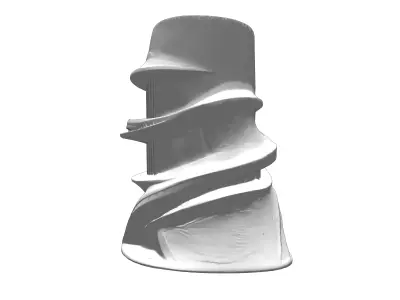 Modern Lines Pencil Holder Inspired by contemporary architecture 3D print model