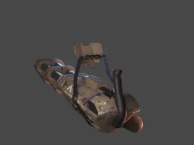 Launcher weapons Low-poly 3D model