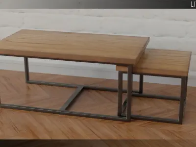 Furniture - Living Room - Industrial Style 3D model