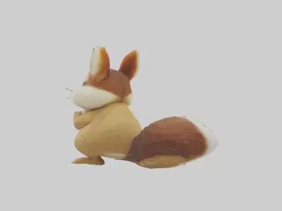 Chipmunk stuffing cheeks model 3D model