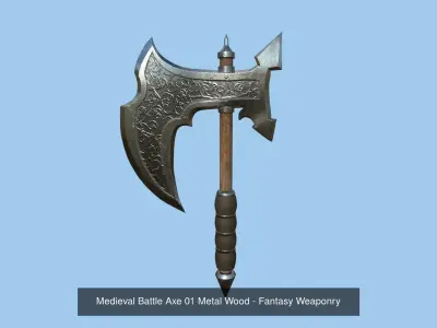 10 Medieval Battle Axe Collection - Fantasy Weaponry 3D Model Pack