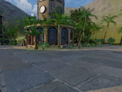 Lush Tropical Settlement 3D model
