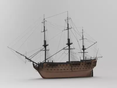 sailing ship 3D model purchase