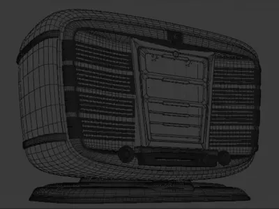 Old Soviet Retro Radiostation Zvezda-54 Free 3D model