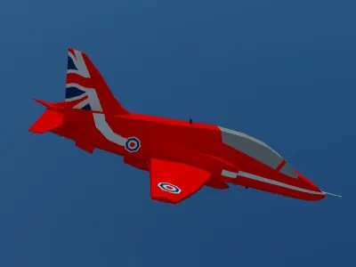 Red Arrow Plane 3D model