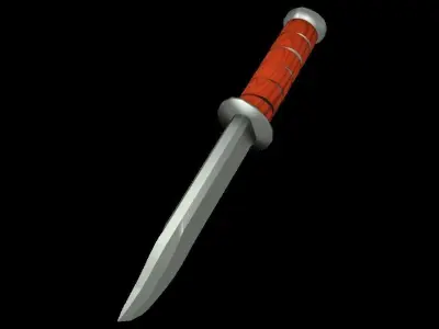 Low Poly 3D Combat Knife Low-poly 3D model