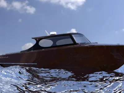 Vintage 3D Boat 3D model