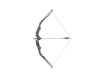 bow and arrow 3D model