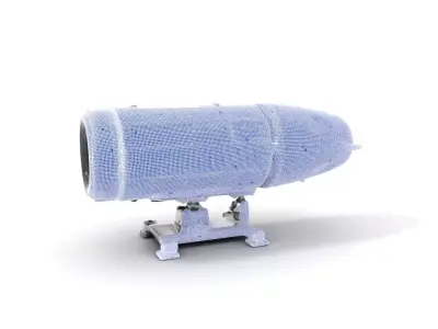 Futuristic Turret Model Pack Low-poly 3D model