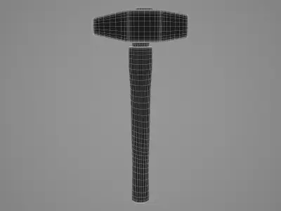 Rock Hammer Low-poly 3D model