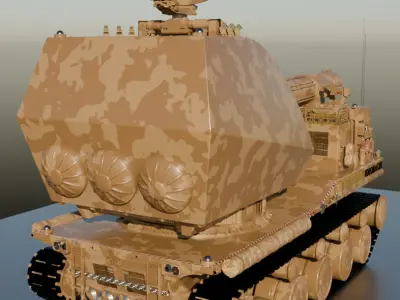High-polly Next-Gen Self-Propelled Artillery Vehicle 3D model
