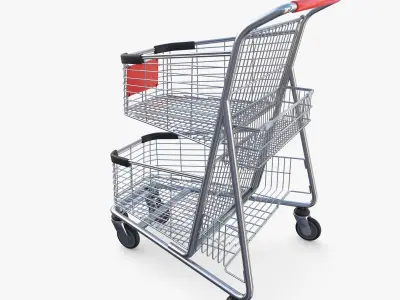 Shopping cart v4 3D model