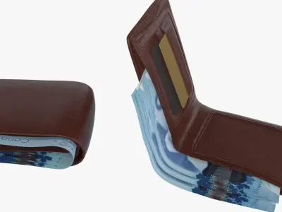 Canada 5 Dollar Wallet Money Purse 3D model
