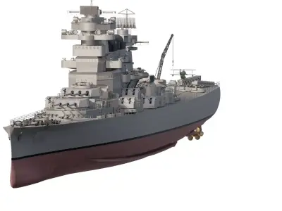 WW2 US NAVY HEAVY CRUISER  3D model