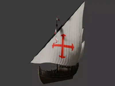 caravel la nina Low-poly 3D model