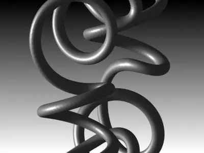 Spring spiral ring Free 3D model