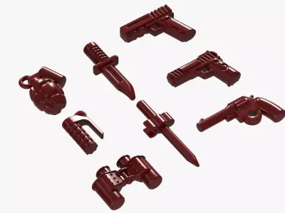 Lego Weapon Collections 3D model buy