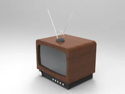 Toon Vintage TV 3D model