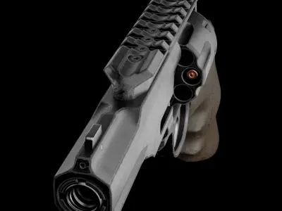 REVOLVER  Low-poly 3D model