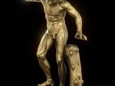 Brass Dancing Satyr Free 3D model