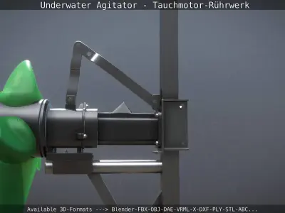 Underwater Agitator - Tauchmotor-Ruehrwerk 1 High-Poly Version  3D model
