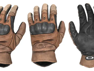 OAKLEY HARD KNUCKLE GLOVES  Low-poly 3D model