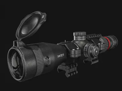 Rifle 16X Scope Low-poly 3D model