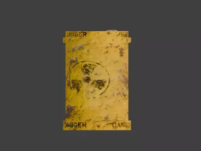 Barrel of nuclear waste Free low-poly 3D model