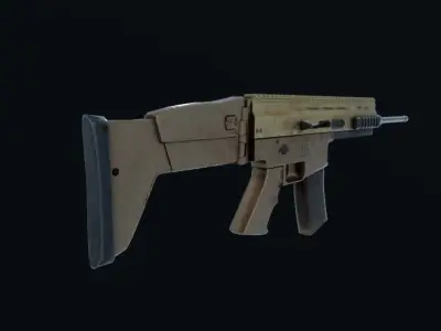 SCAR AR Low-poly 3D model