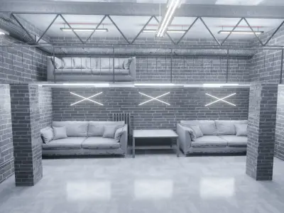 Warehouse loft 3D model buy