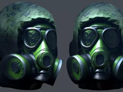 Helmet 3d model military combat Military Low-poly Low-poly 3D model 11