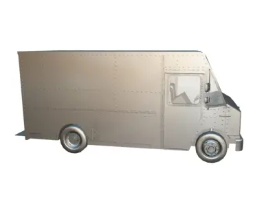 USPS Post Truck Low-poly 3D model