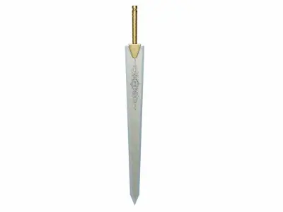 Big sword 4 Low-poly 3D model