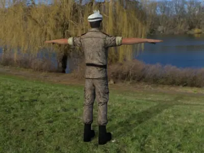 Soldier Low-poly 3D model