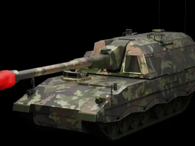 Panzerhaubitze 2000 Low-poly 3D model