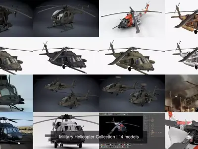 Military Helicopter Collection 3D Model Pack purchase