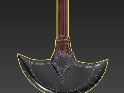 Pendulum Axe Blade Low-poly 3D model