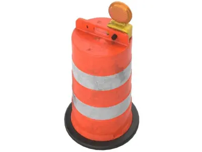 Barrel Barricade 1 Low-poly 3D model