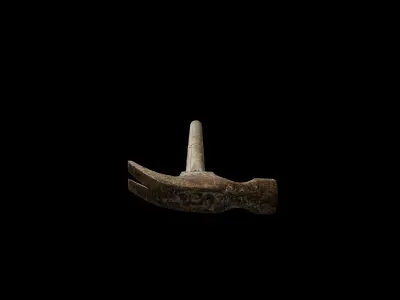Anydrafts Old claw hammer 03 Low-poly 3D model