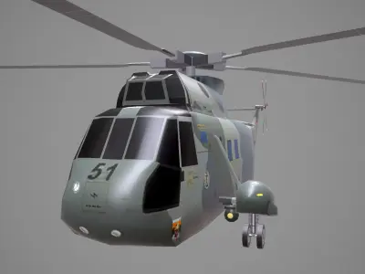Lowpoly SH-3 Sea King Germany 3D model