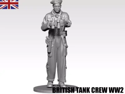 British Tank crew ww2 02 3D print model