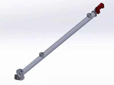 SCREW CONVEYOR 219-5000 mm 3D model