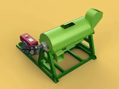WASTE SHREDDER CRUSHER MACHINE GARBAGE RUBBISH JUNK COMPOSTER 3D model