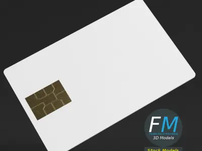 Credit card mockup 3D model