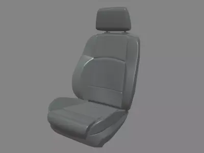 Car Seat 015 Low-poly 3D model