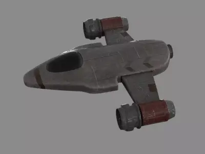 Sci fi Spaceship  with PBR textures Free 3D model