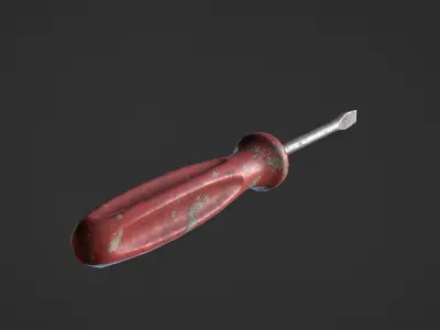 Screwdriver knife Low-poly 3D model purchase